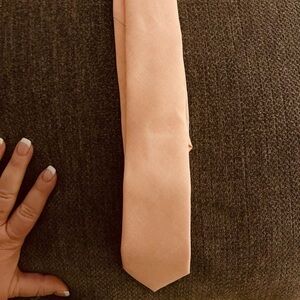 Skinny Tie Madness Mens Orange Cotton Skinny Tie